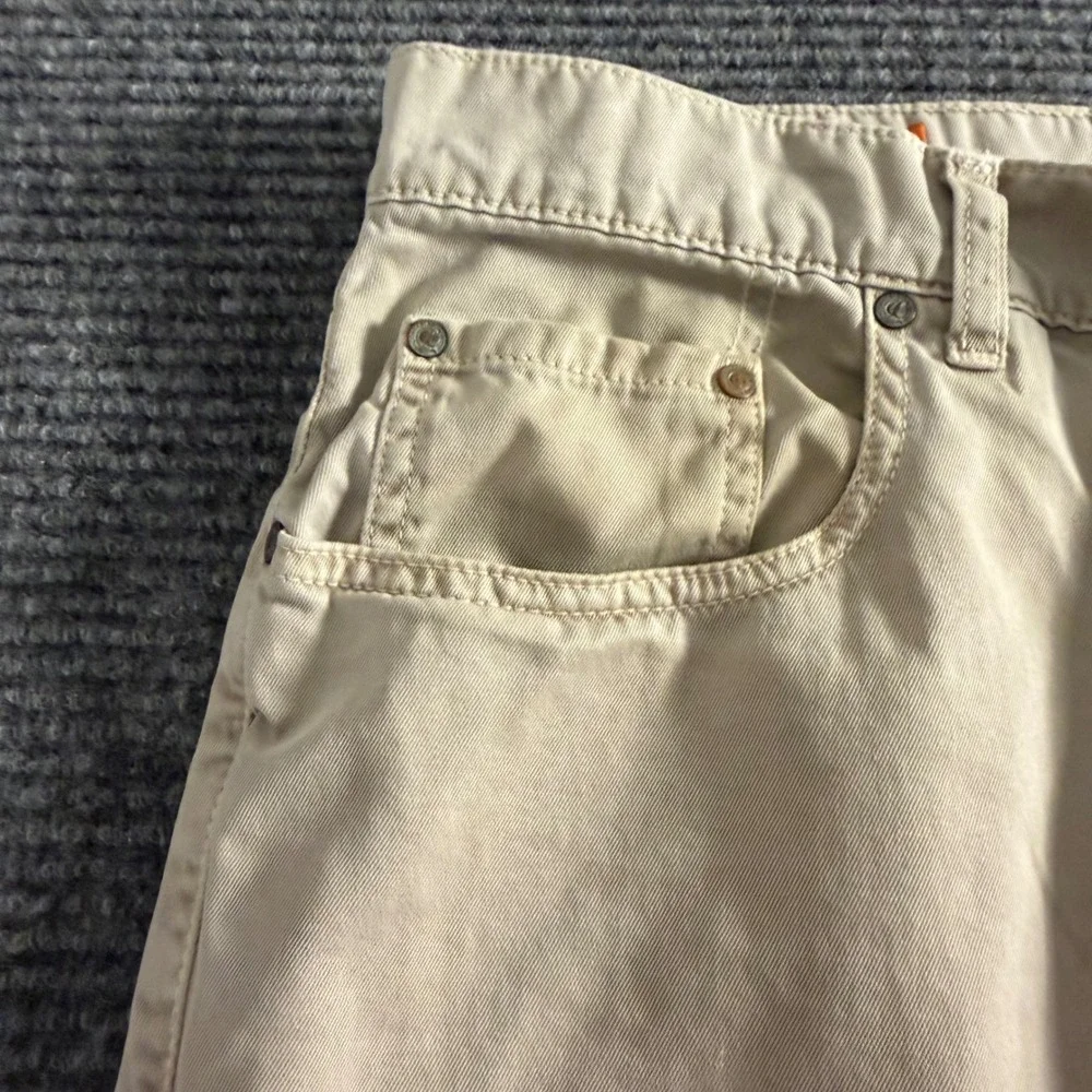 Faconnable Jeans Mens Khaki Cotton Twill Pants Tan Straight Leg Size 36R